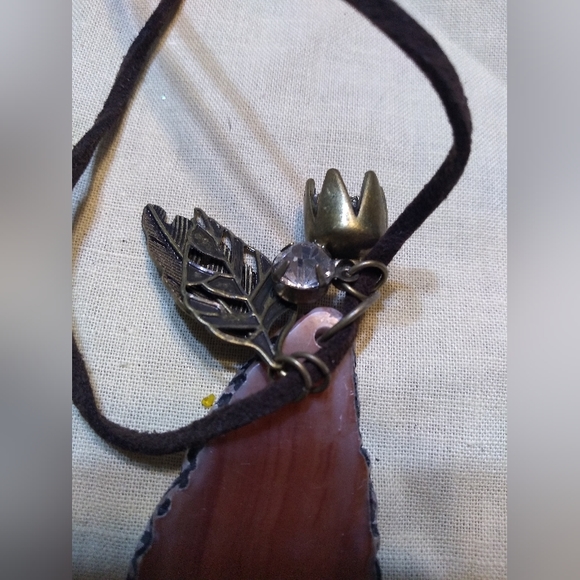 NWT Lovely Necklace & Ring Set, Red Stone, One-Size-Fits-All Ring, Clair… - Picture 4 of 7